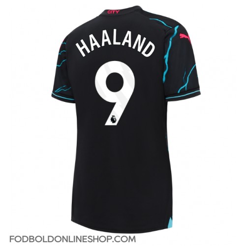 Manchester City Erling Haaland #9 Tredjetrøje Dame 2023-24 Kortærmet
